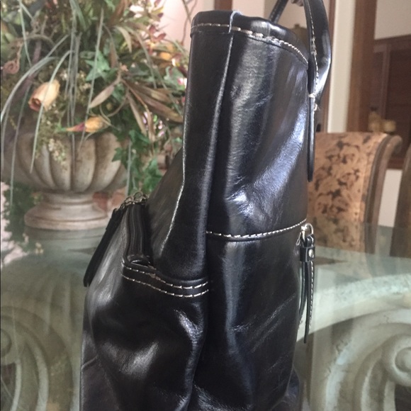 Giant Bernini black leather work tote - Picture 2 of 7